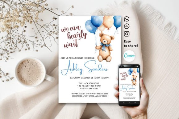 Download Teddy Bear Baby Shower Invitation - Baby shower invitation Collection
